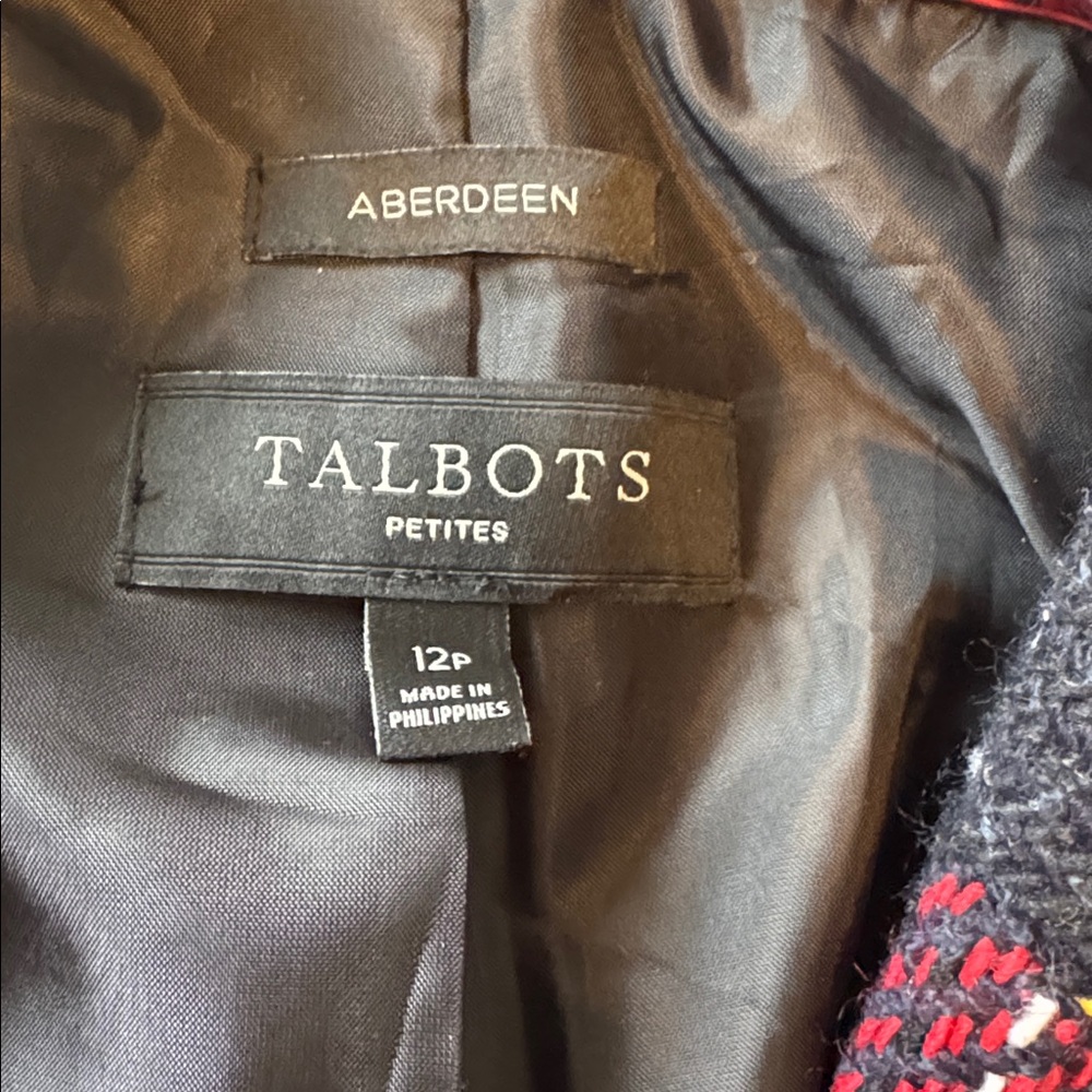 Talbots petites Aberdeen wool blend blazer size 12 petite - Picture 6 of 7